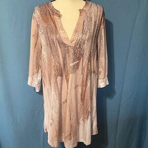 Stylish Brown Tunic Top. Size XL